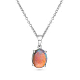 Opal & White Gold Pendant - Dracakis Jewellers